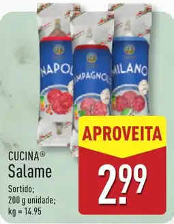ALDI CUCINA Salame promoção