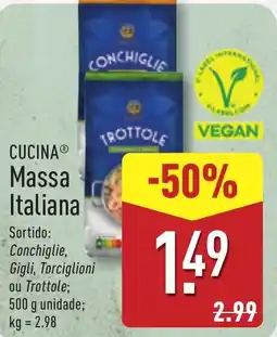 ALDI CUCINA Massa Italiana promoção