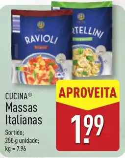 ALDI CUCINA Massas Italianas promoção