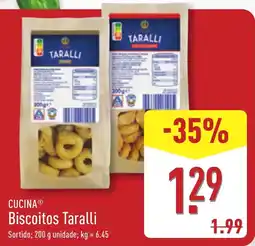 ALDI CUCINA Biscoitos Taralli promoção