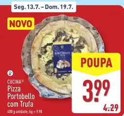 ALDI CUCINA Pizza Portobello com Trufa promoção