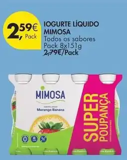 Pingo Doce Mimosa - iogurte liquido promoção