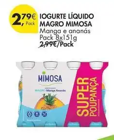 Pingo Doce Mimosa - iogurte liquido magro promoção