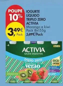 Pingo Doce Activia - iogurte líquido triplo zero promoção