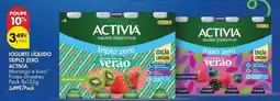Pingo Doce Activia - iogurte liquido trio zero promoção
