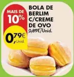 Pingo Doce Bola de berlim c/creme de ovo promoção