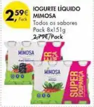 Pingo Doce Mimosa - iogurte liquido promoção