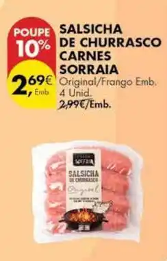 Pingo Doce Salsicha de churrasco carnes promoção