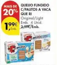 Pingo Doce A vaca que ri - queijo fundido c/ palitos a vaca promoção
