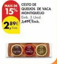 Pingo Doce Montiqueijo - cesto de queijos de vaca promoção