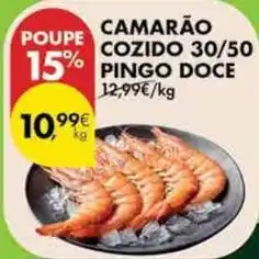 Pingo Doce Pingo doce - camarão cozido 30/50 promoção