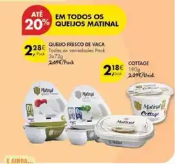 Pingo Doce Matinal - queijo fresco de vaca promoção