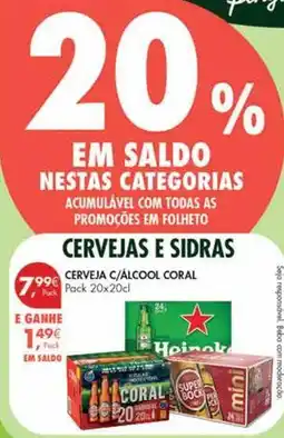 Pingo Doce Coral - cervejas e sidras promoção