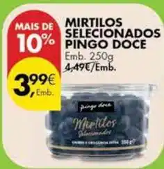Pingo Doce Pingo doce - mirtilos selecionados promoção