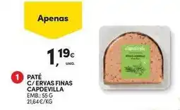 Continente Bom dia Capdevila - pate c/ervas finas promoção