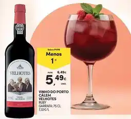 Continente Bom dia Velhotes - vinho do porto calem promoção