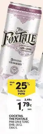Continente Bom dia Cocktail the foxtale pink gin & tonic promoção