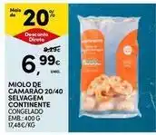 Continente Bom dia Continente - miolo de camarao 20/40 selvagem promoção