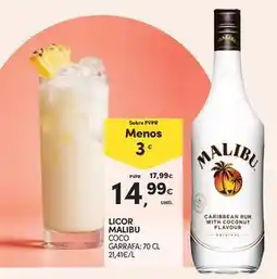 Continente Bom dia Licor coco garrafa promoção