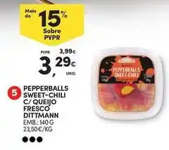 Continente Bom dia Pepperballs sweet-chili c/ queijo fresco promoção