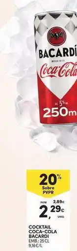 Continente Bom dia Bacardi - cocktail coca-cola promoção