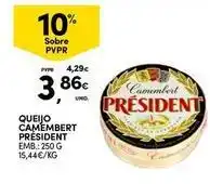 Continente Bom dia Président - queijo camembert promoção