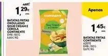 Continente Bom dia Continente - batatas fritas onduladas sour cream e cebola promoção