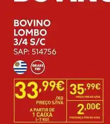 Recheio A+ - bovino lombo 3/4 s/c promoção