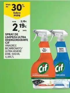 Continente Bom dia Cif - spray de limpeza ultra desengordurante promoção