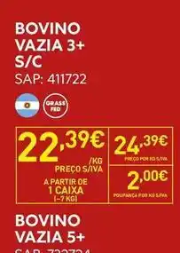 Recheio A+ - bovino vazia 3+ s/c promoção