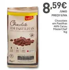 Recheio Masterchef - chocolate em pastilhas 46% cacau promoção