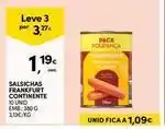 Continente Bom dia A+ - salsichas continente promoção