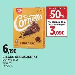 El Corte Inglés Cornetto - gelado de brigadeiro promoção