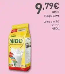 Recheio Nescafé - leite em pó gordo promoção