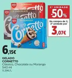 El Corte Inglés Cornetto - gelado promoção
