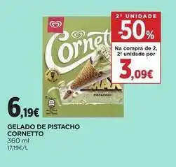 El Corte Inglés Cornetto - gelado de pistacho promoção