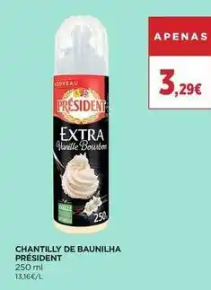El Corte Inglés Président - chantilly de baunilha promoção