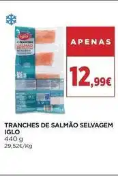 El Corte Inglés Iglo - tranches de salmão selvagem promoção