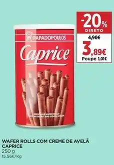 Caprice - wafer rolls com creme de avelā