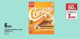 El Corte Inglés Cornetto - gelado tropical max promoção