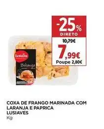 El Corte Inglés Lusiaves - coxa de frango marinada com laranja e paprica promoção
