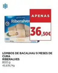 El Corte Inglés Riberalves - lombos de bacalhau 9 meses de cura promoção