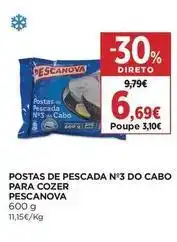 El Corte Inglés Pescanova - postas de pescada n3 do cabo para cozer promoção