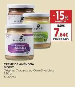 El Corte Inglés Biomit - creme de amendoa promoção