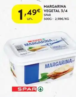 Spar Margarina vegetal 3/4 spar promoção