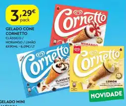 Spar Cornetto gelado cone clássico / morango / limão promoção