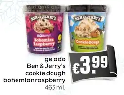 Bolama gelado ben & jerry's cookie dough bohemian raspberry promoção