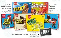 Bolama gelado Olá Perna de Pau/Fizz limão/Supermaxi promoção