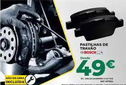 Feu Vert pastilhas de travão bosch promoção