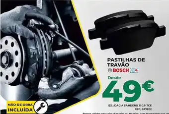 Feu Vert pastilhas de travão bosch promoção